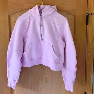Lululemon Scuba Oversized Half-Zip Sweatshirt in Pink - Size XS